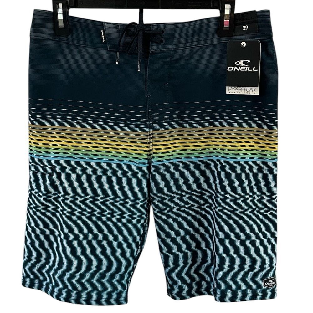 O'Neill Hyperfreak Print Board Shorts NEW Size 29 Navy Wavelength SP8106035